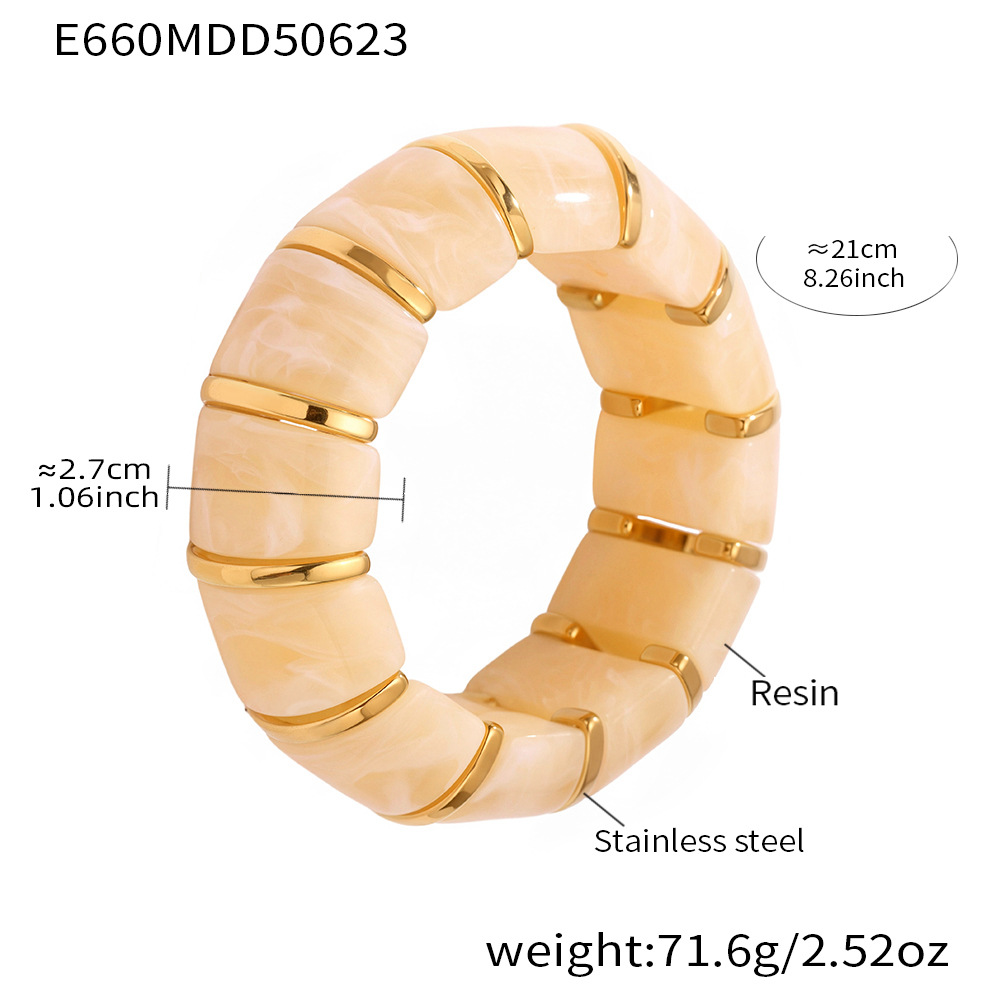 E660-off-white elastic bracelet 20cm