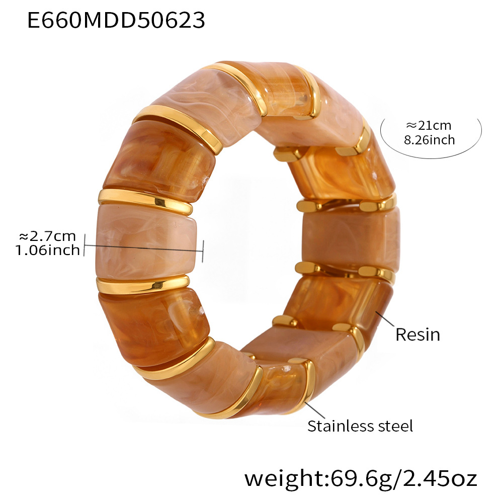 E660-brown elastic bracelet 20cm