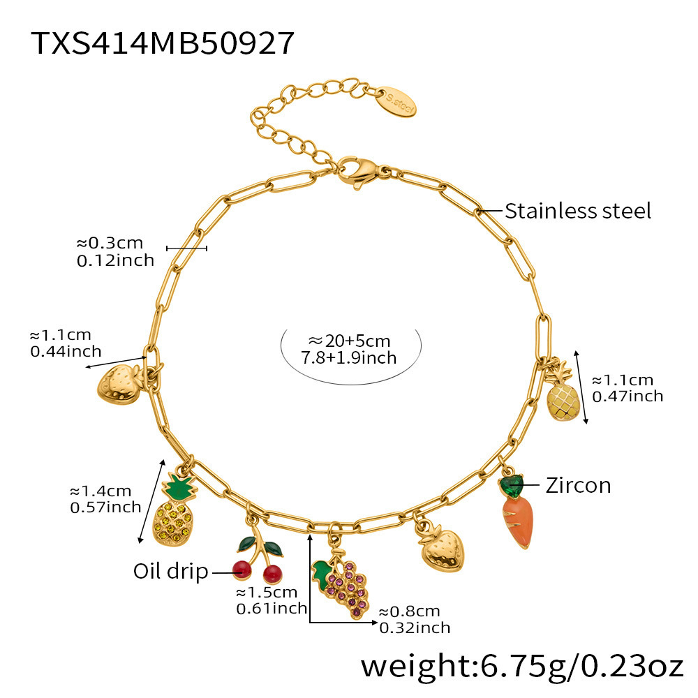 TXS414-金色DIY脚链20 5cm