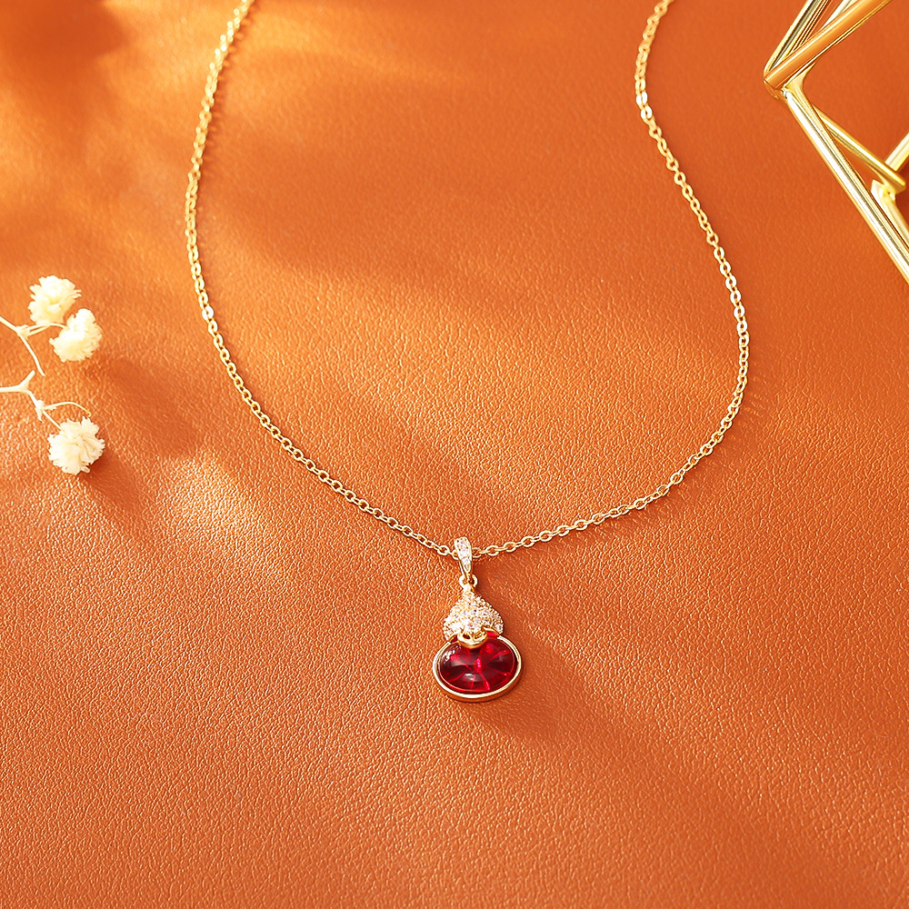 Red Fu Lu Gourd necklace