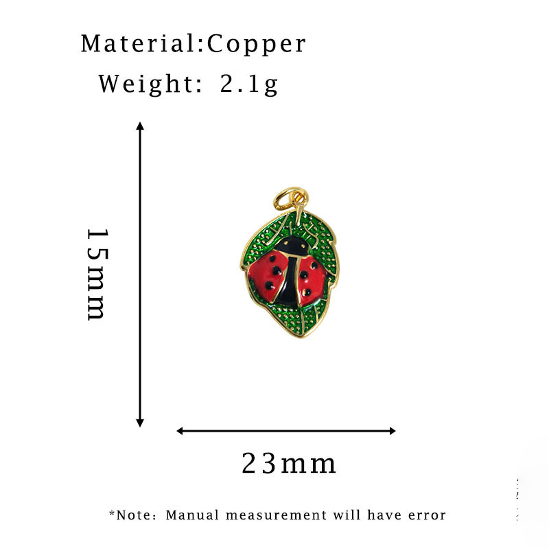 Green leaf ladybug b