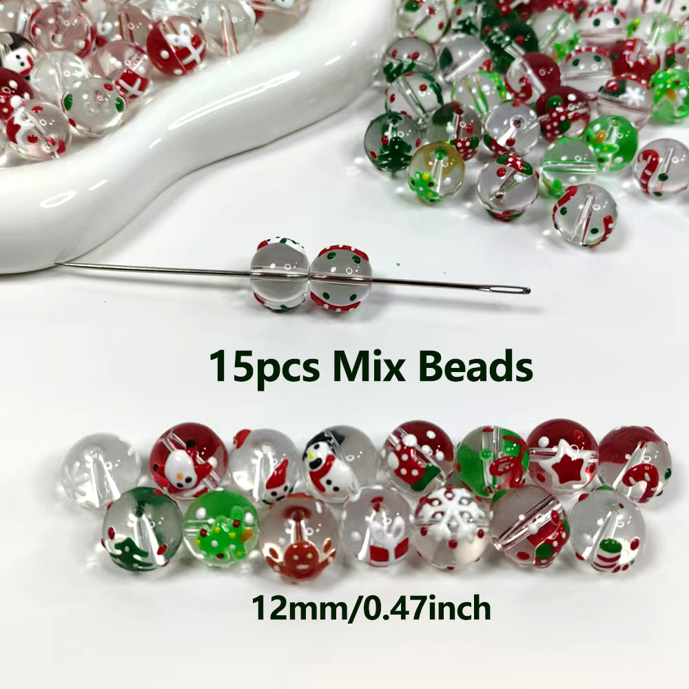 White socks with pointed socks and round beads