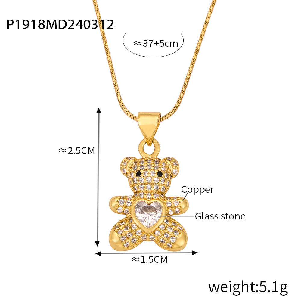 P1918-White zircon necklace