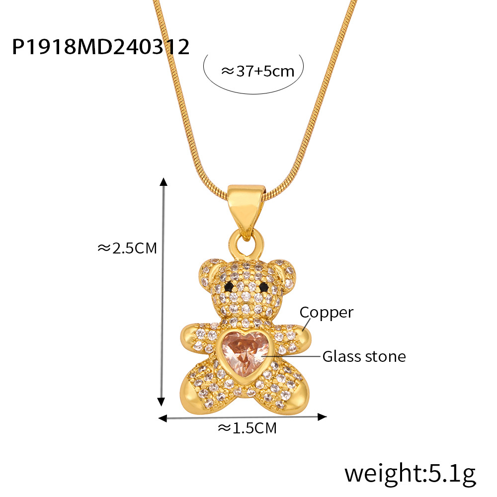 P1918-Pale pink zircon necklace