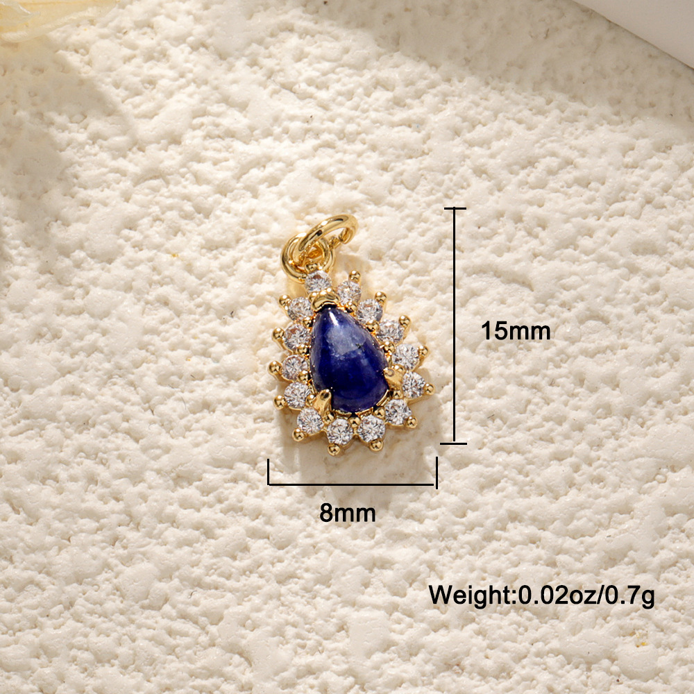 蓝晶石水滴吊坠