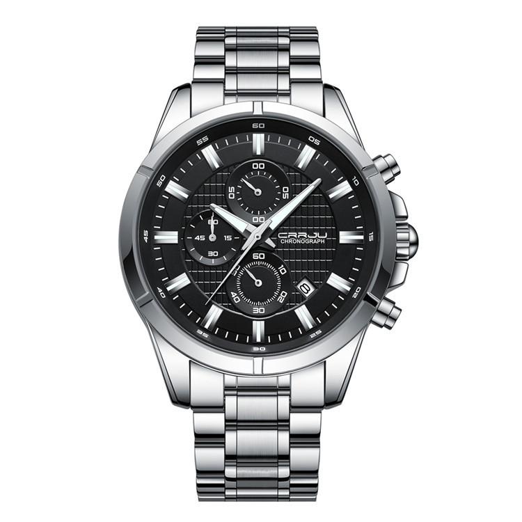 Silver with black surface