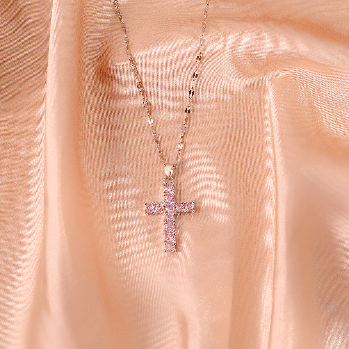 Silver - pink zirconium