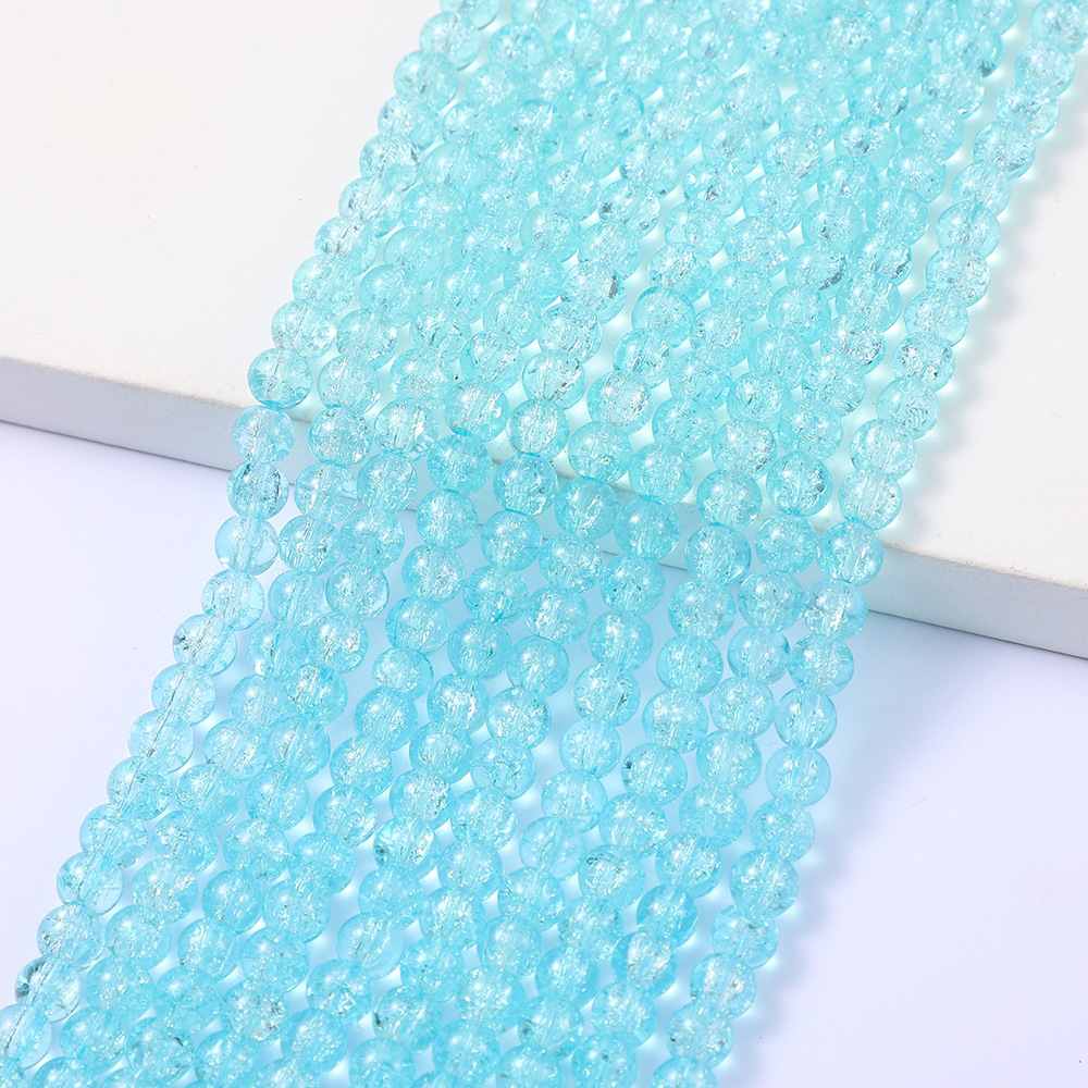 Blue and white ice crack beads (85 PCs/strip)
