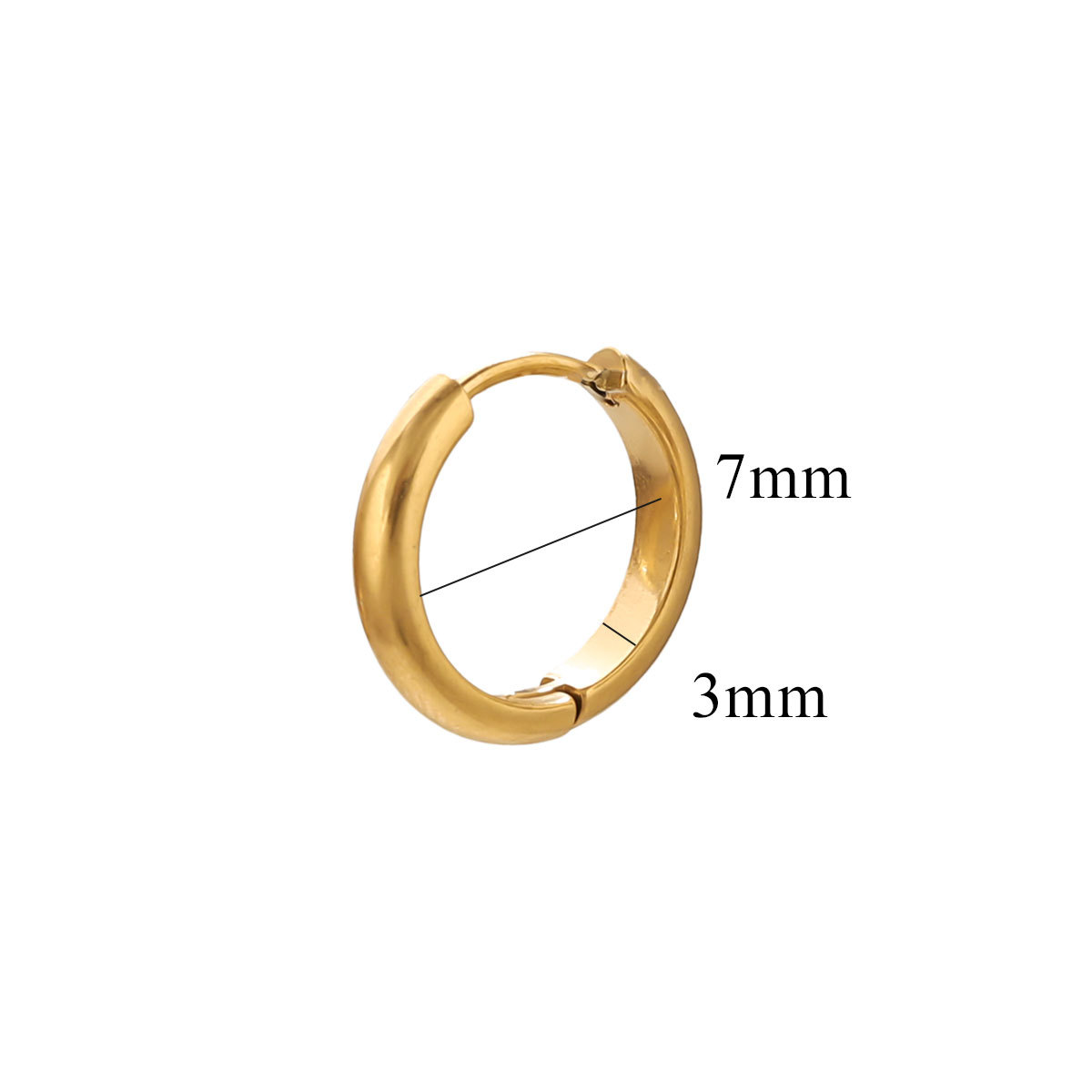 Gold 3x7mm