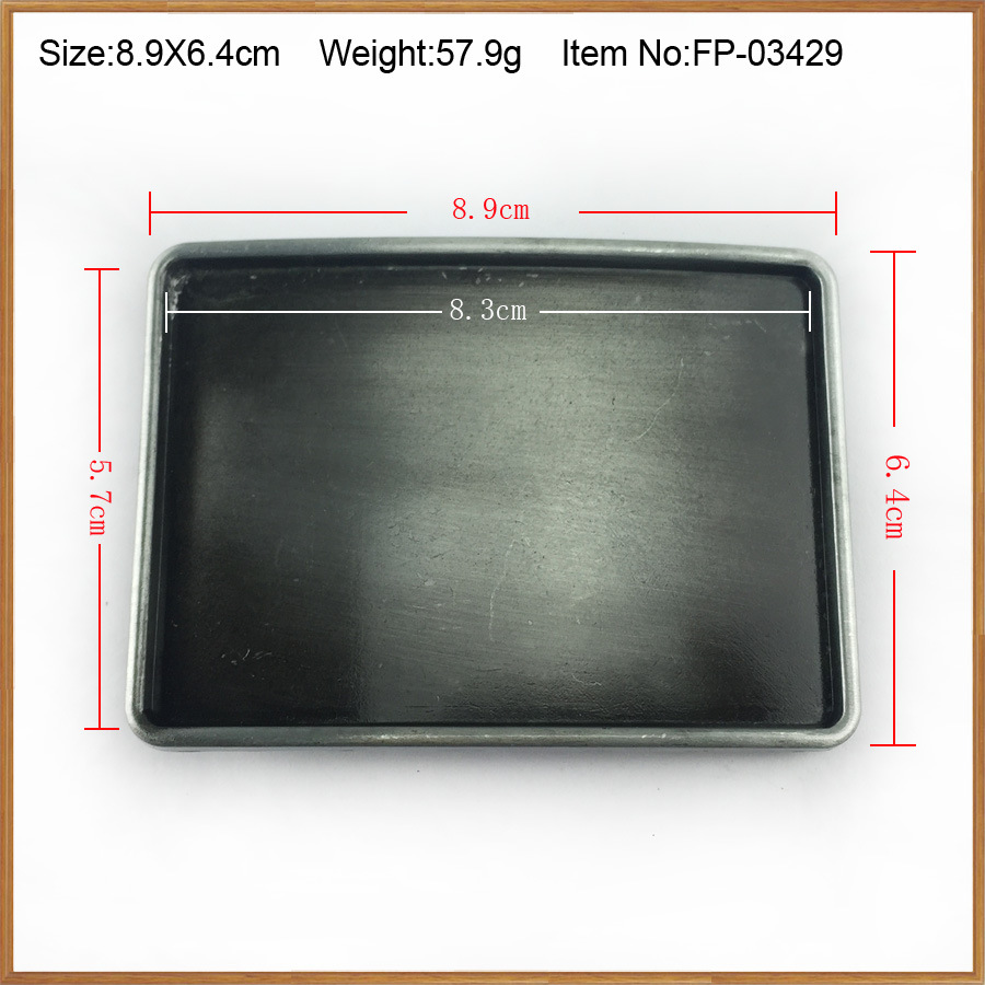 Rectangular antique pewter color 03429