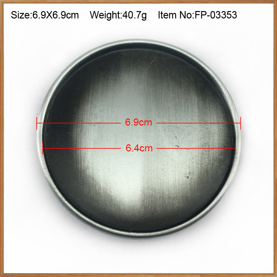 Round antique pewter color 03353