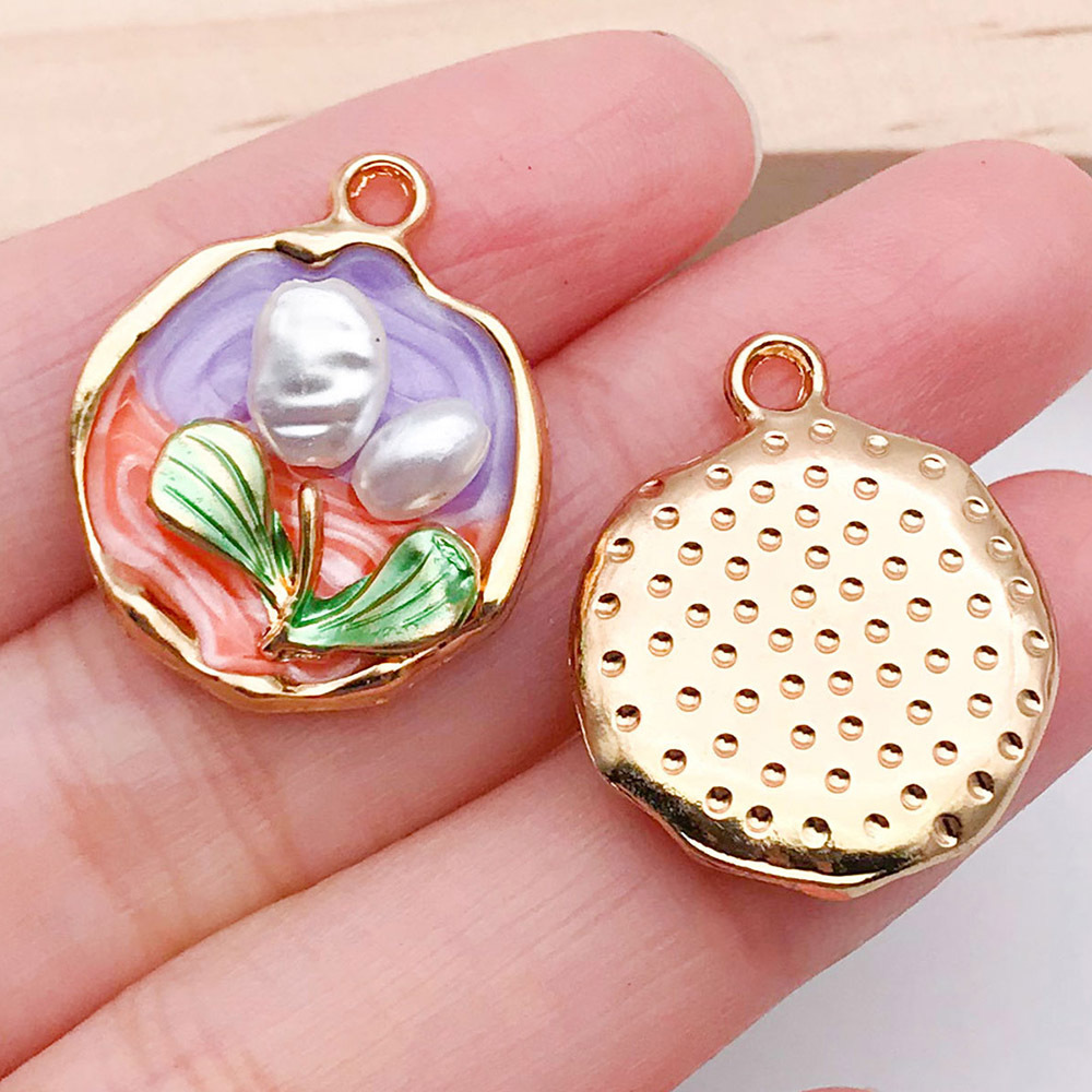 1 dripping purple two-color flower card 24x19mm-21171-3.2g