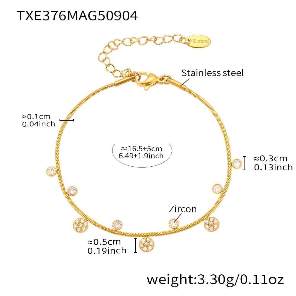 Golden zircon bracelet