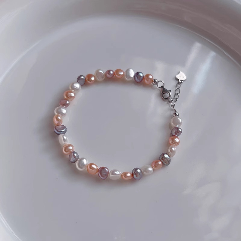White bracelet model [silver   freshwater pearl]