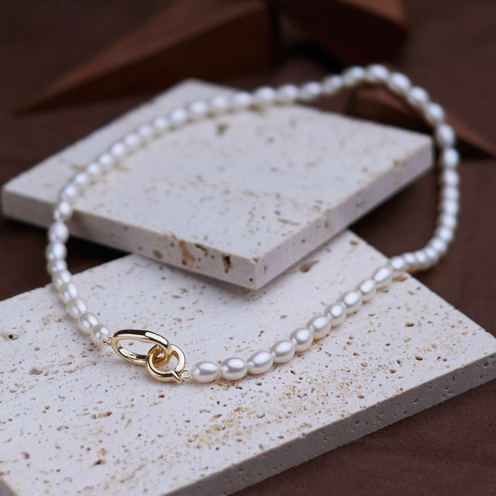 (L310002 copper buckle) 6-7MM beads necklace