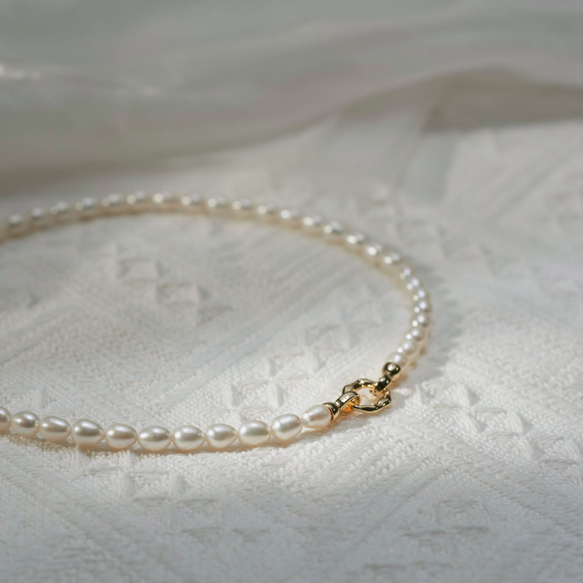 (L310004 copper buckle) 6-7MM beads necklace