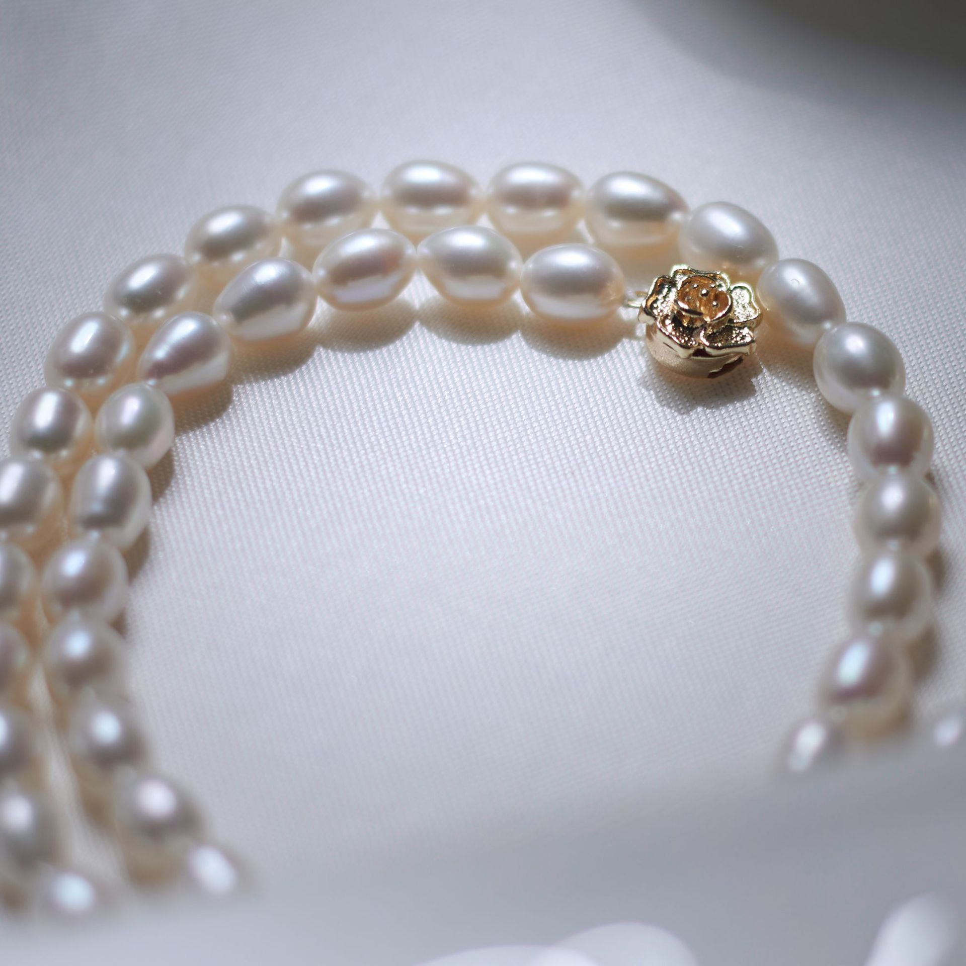 (L310006 copper buckle) 6-7MM beads necklace