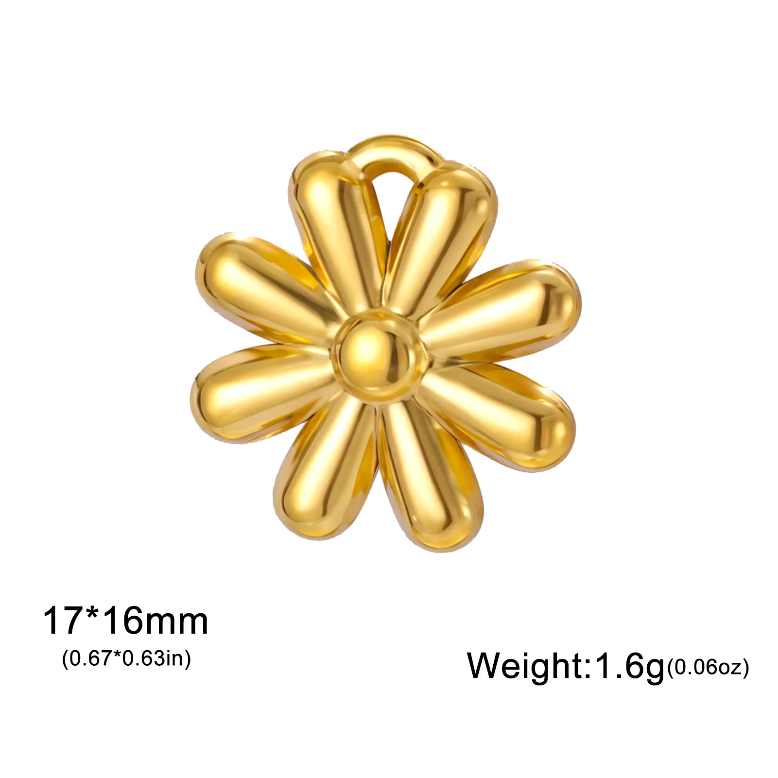 Gold-large eight-petal flower