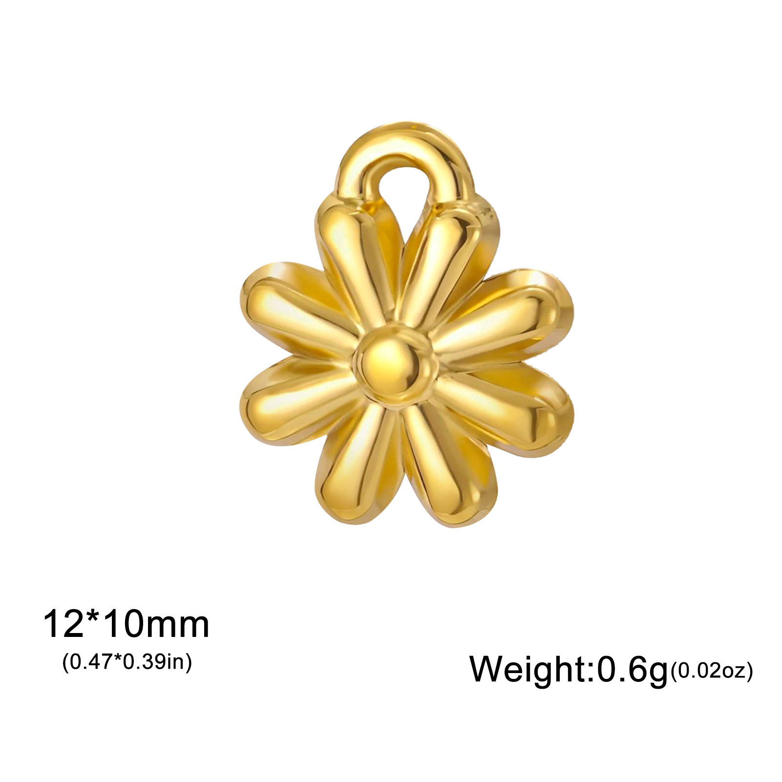 Gold-medium eight-petal flower