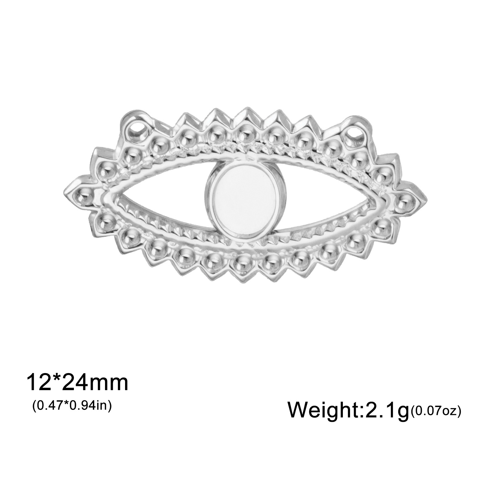 Steel color-double hole eyes