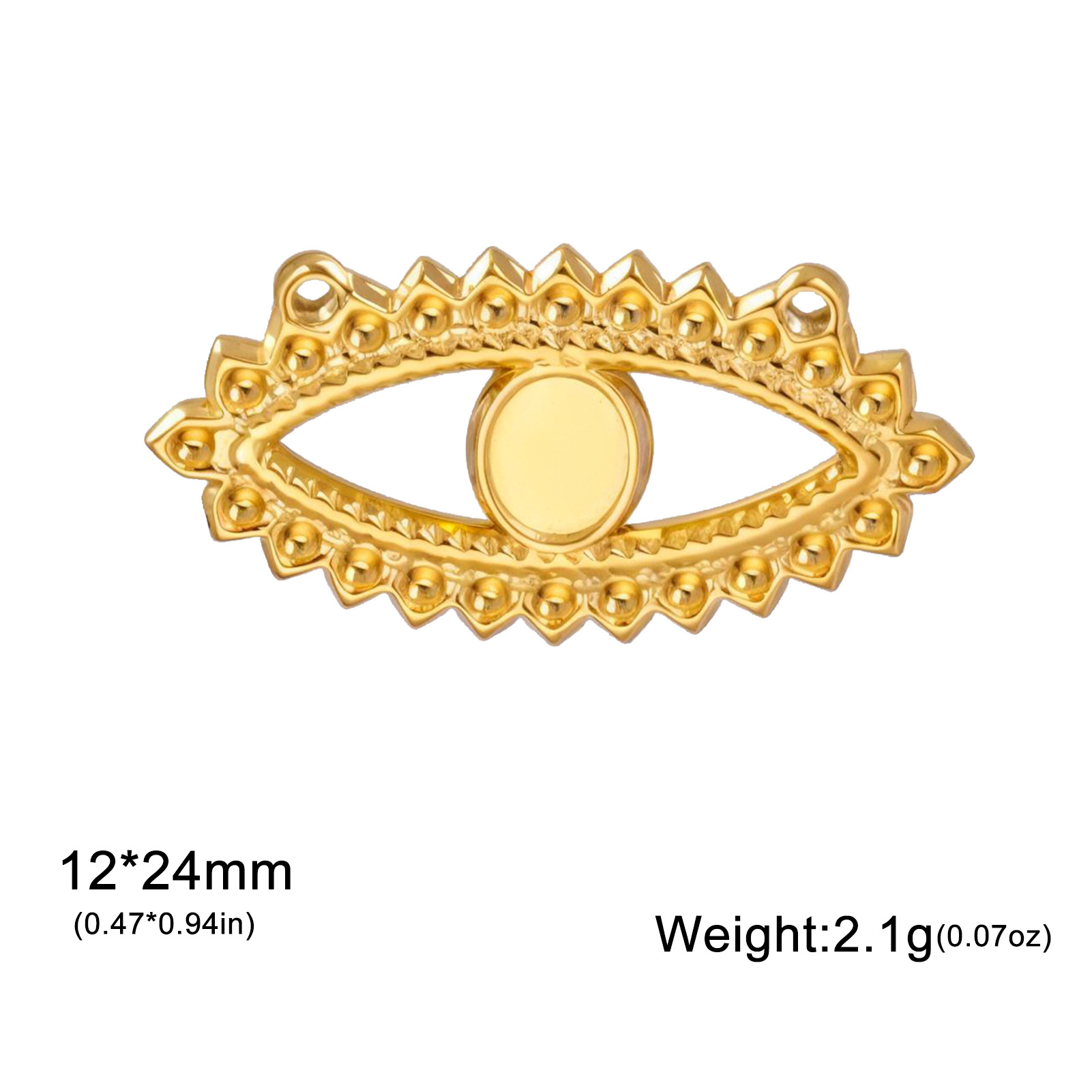 Gold-double hole eyes