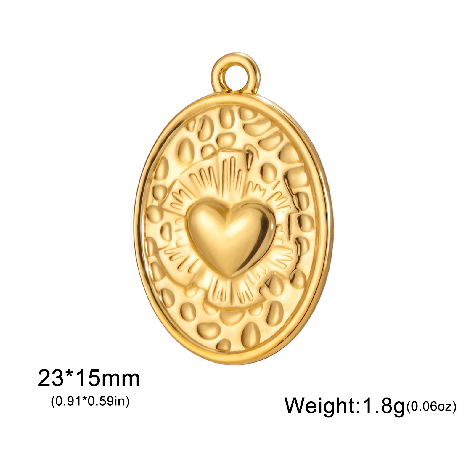 Gold-oval heart