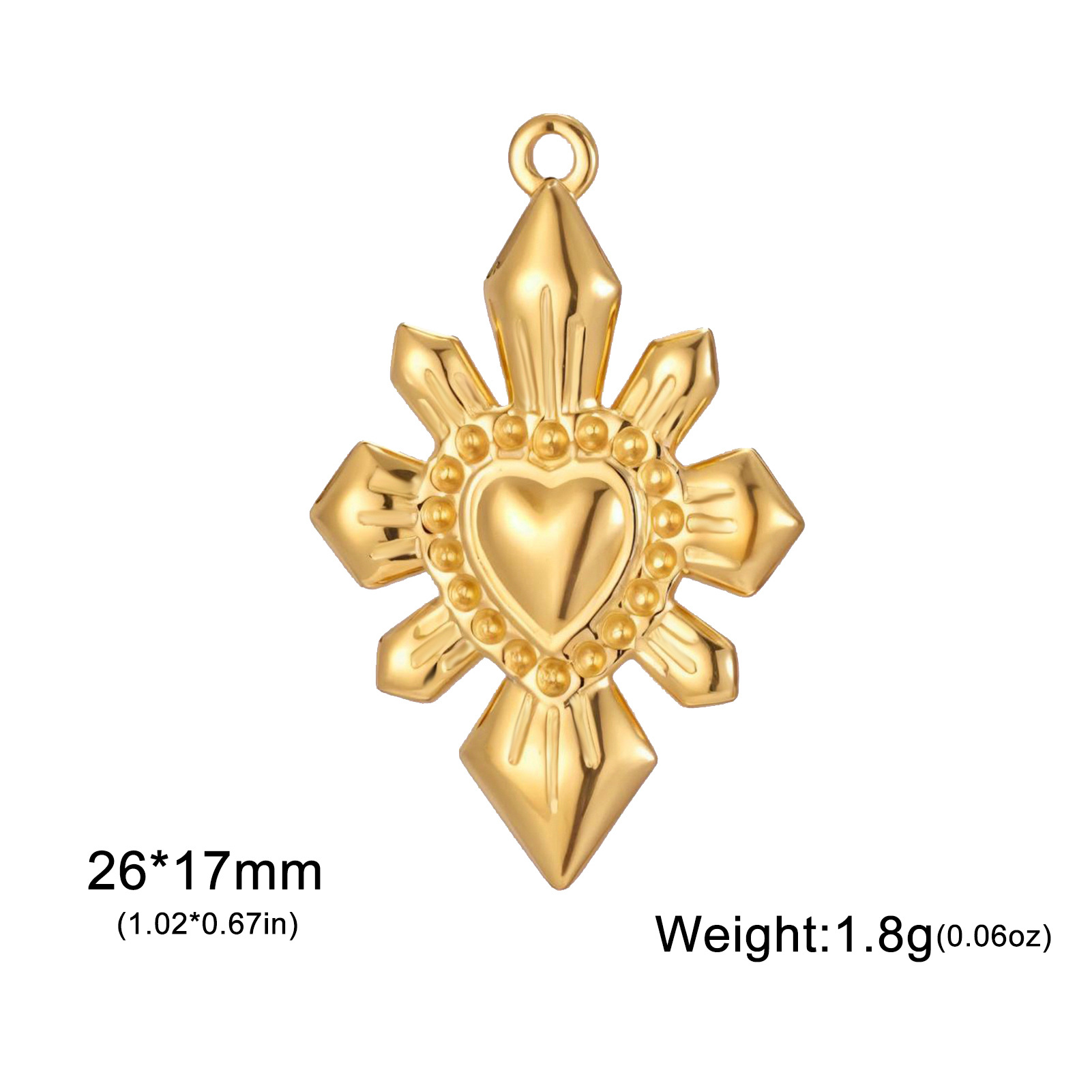 Gold - diamond arrow heart