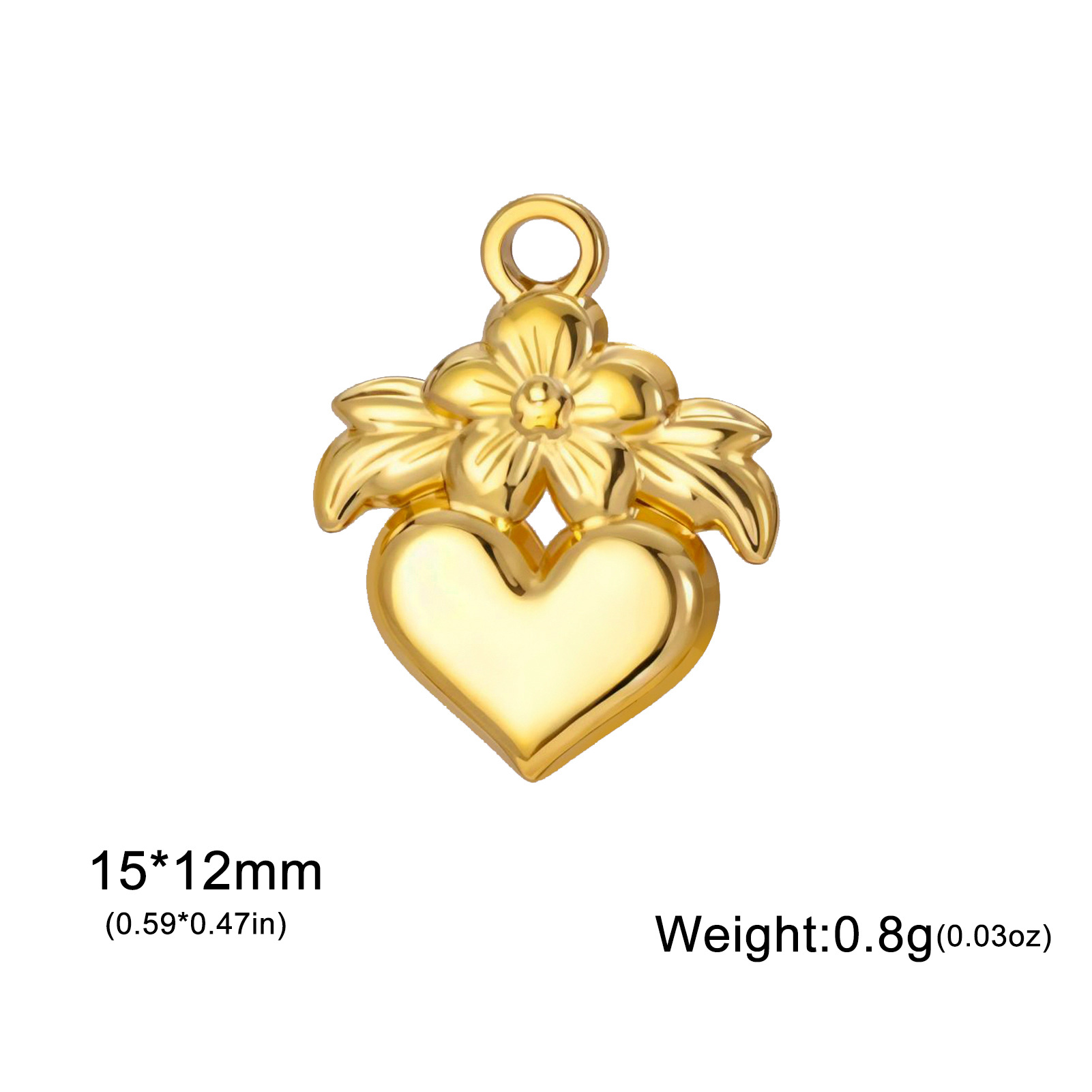 Golden-flower and leaf heart