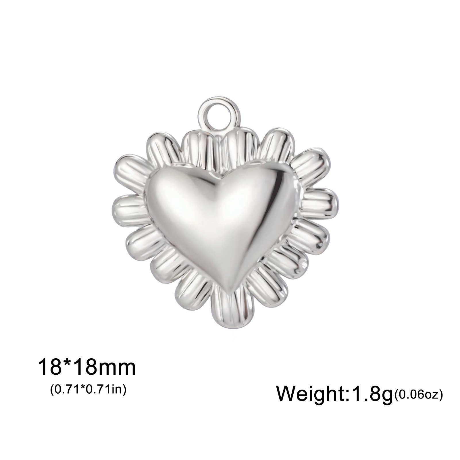 Steel color - rough edge heart