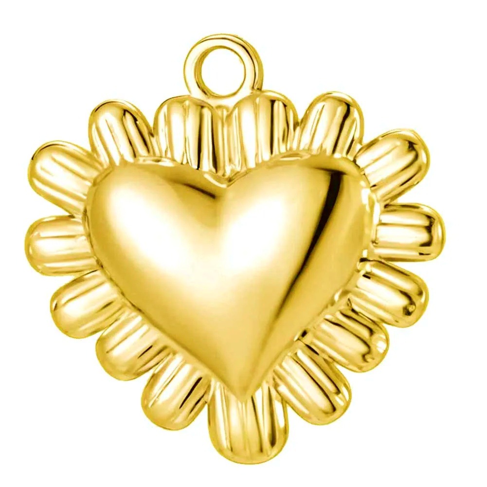 Gold - rough edge heart