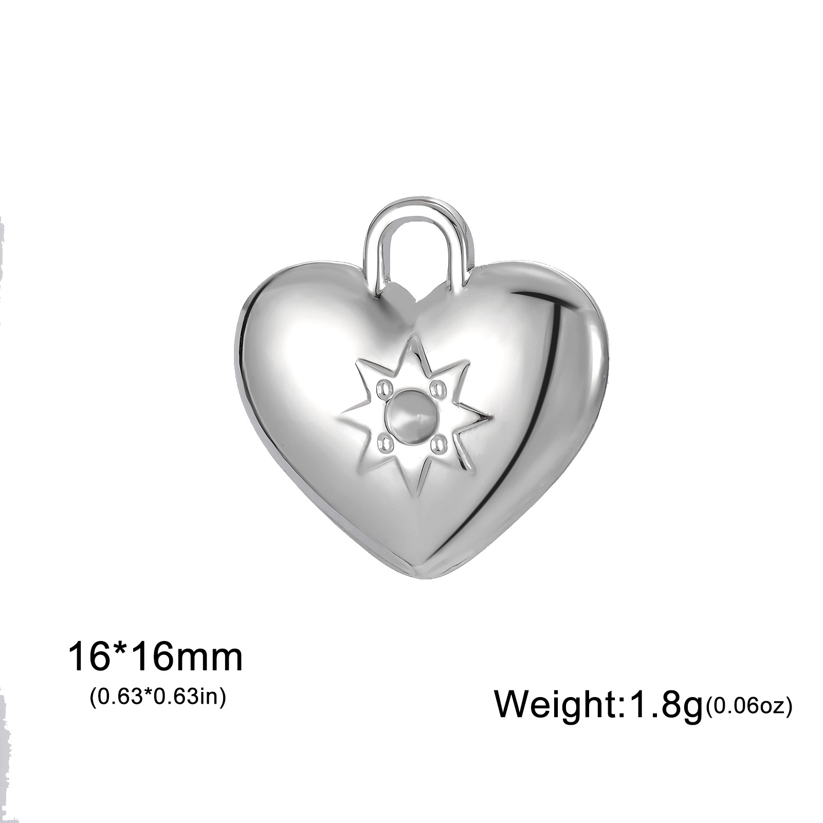 Steel color-love lock eight-pointed star