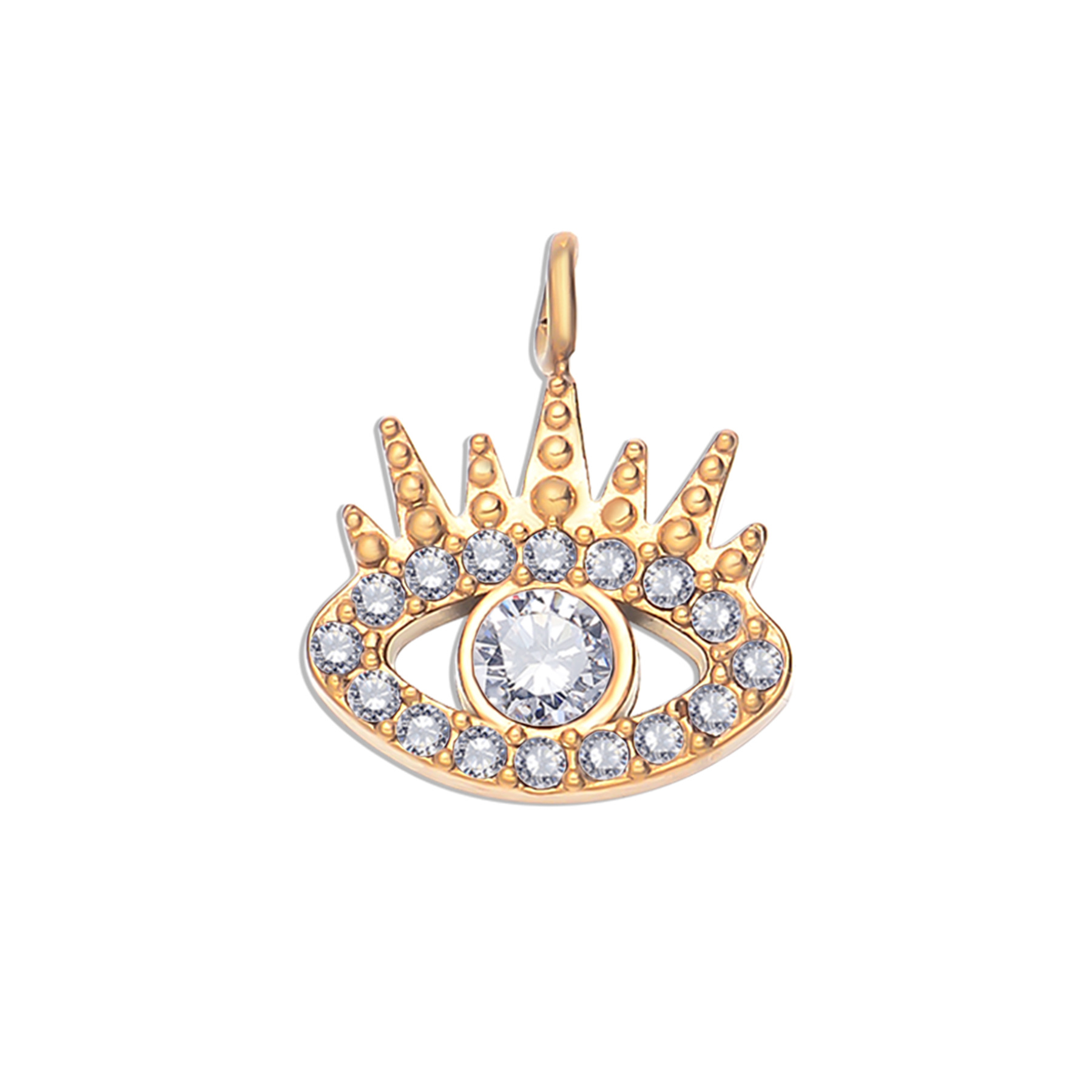 Eyes white diamond gold