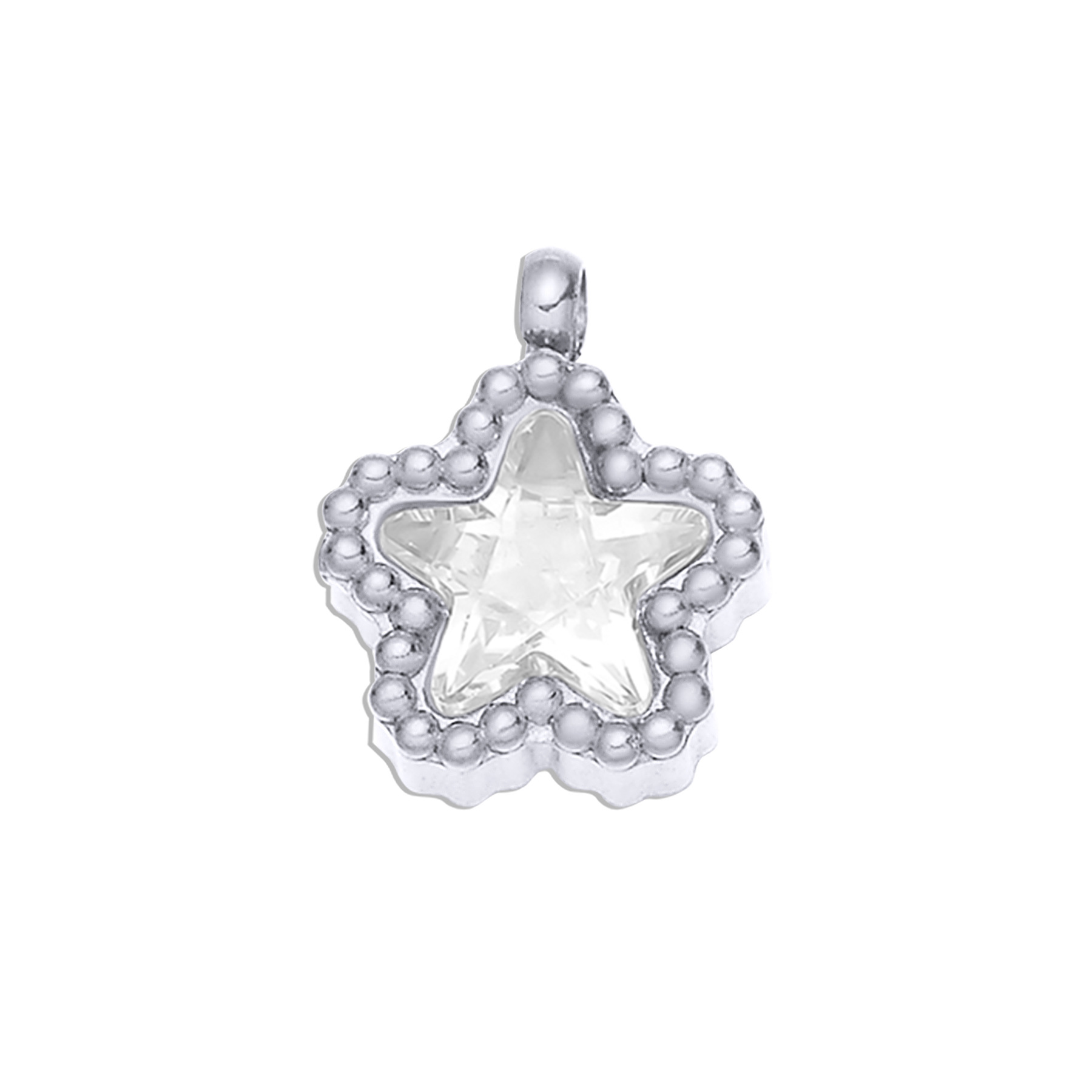 Five-pointed star white diamond steel