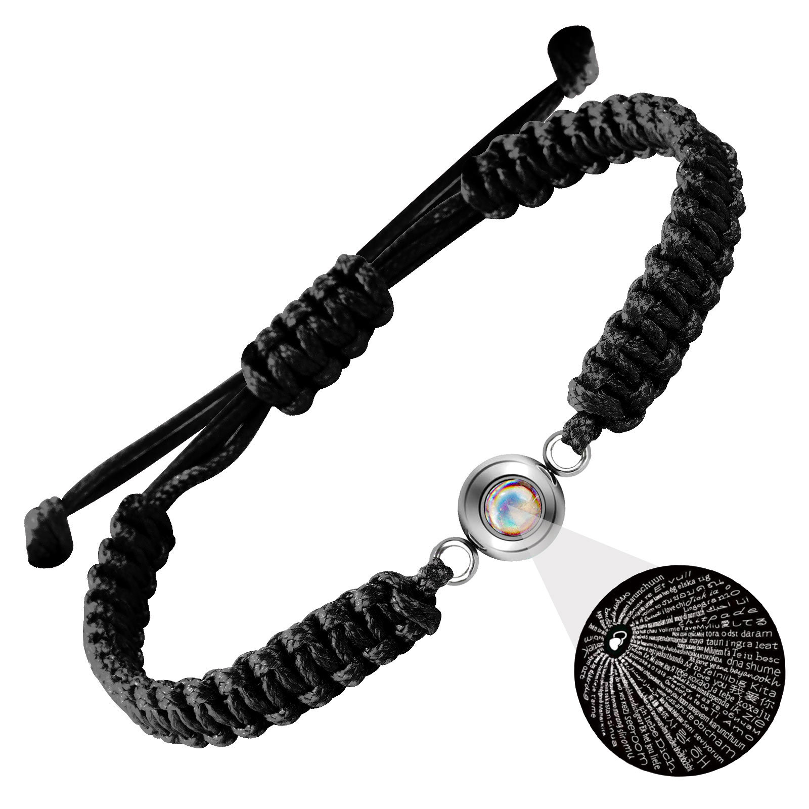 B3299-Black Rope silver