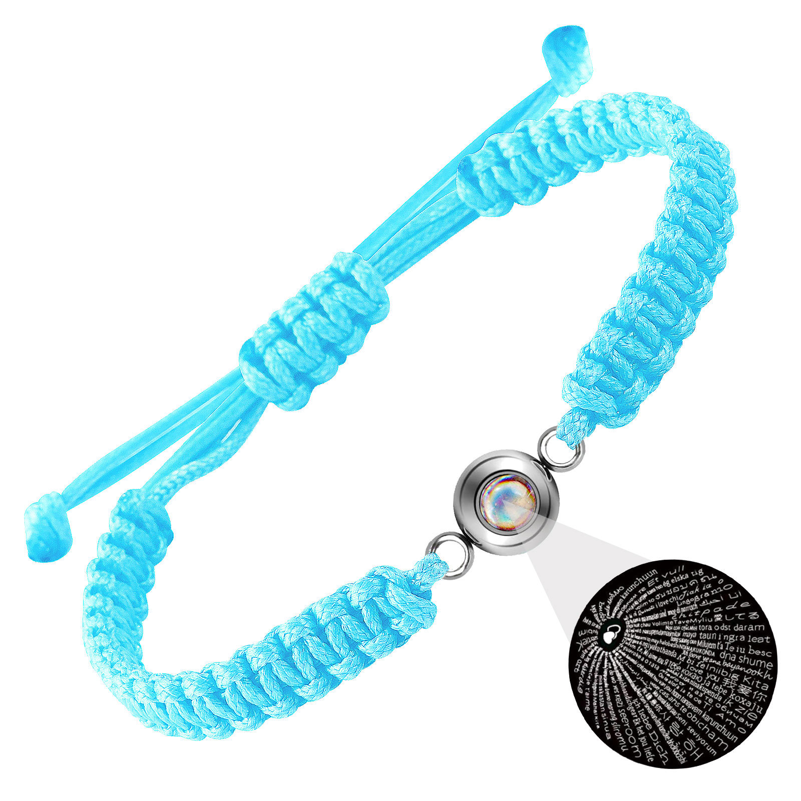 B3300-Blue Rope silver