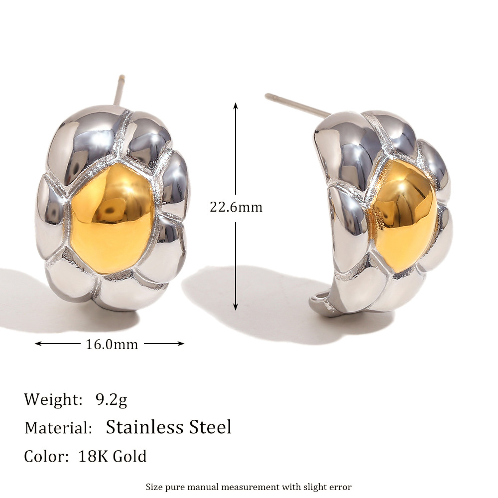 Armor wide horn earrings-two colors