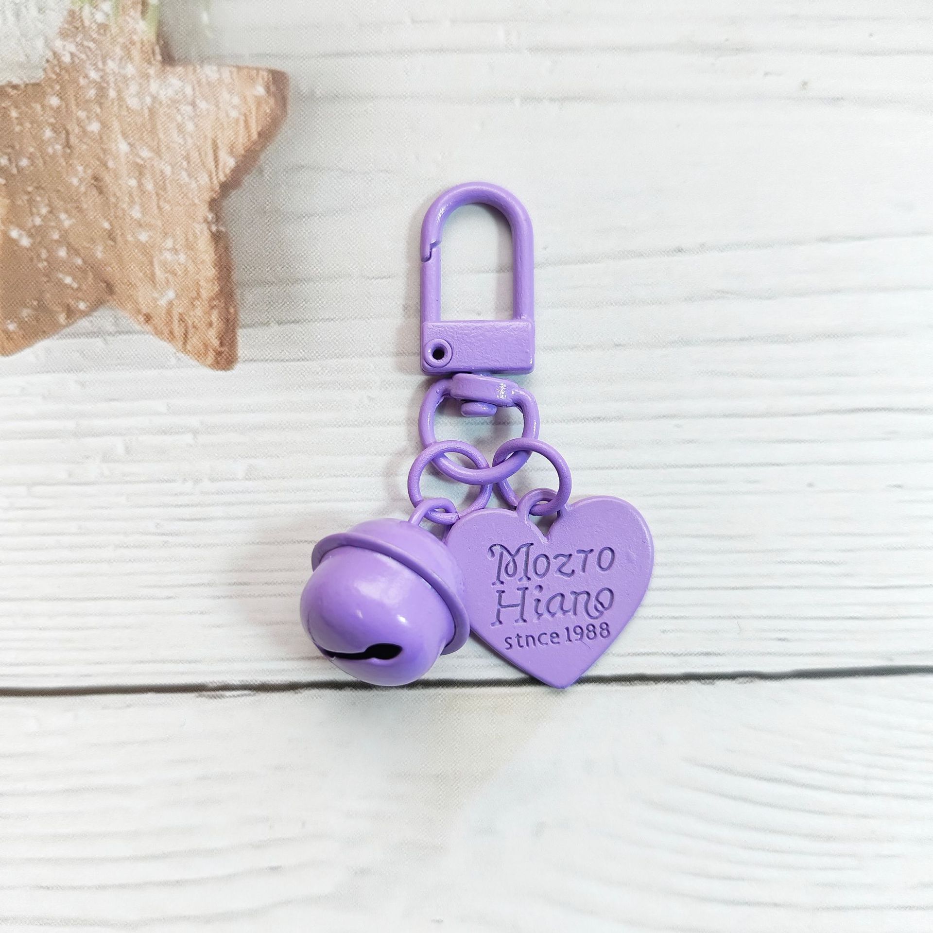 Purple 18mm bell   alloy love piece