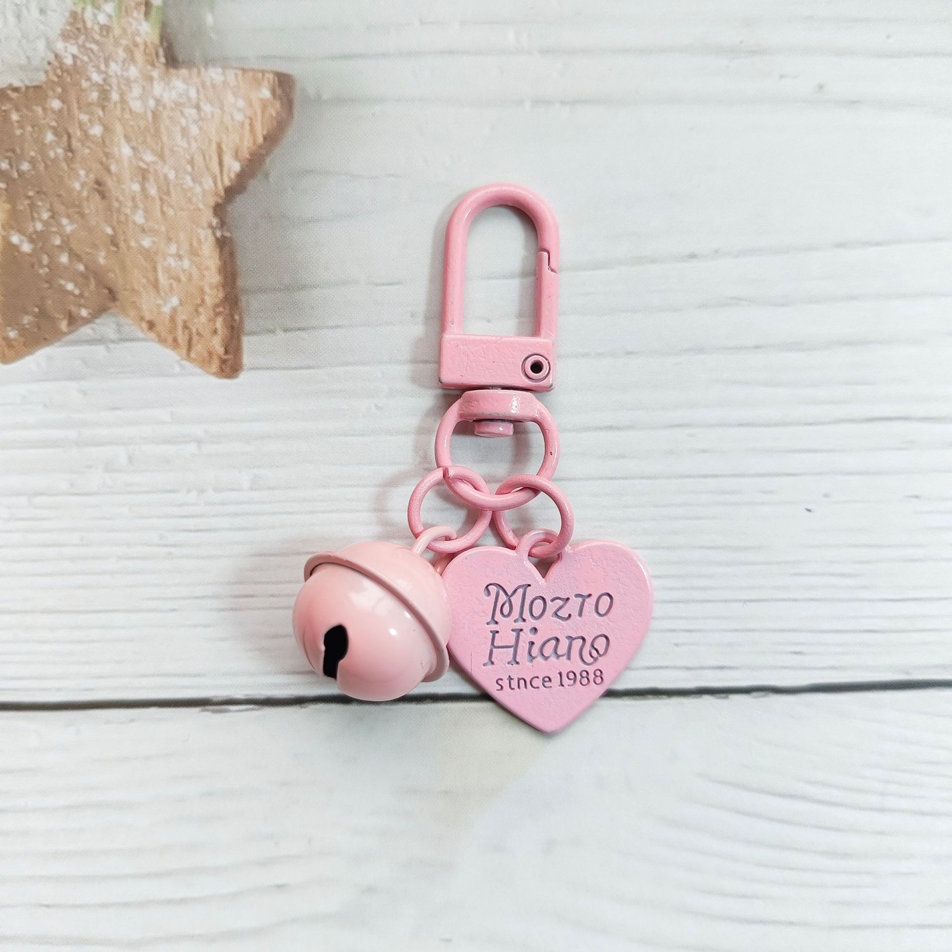 Pink 18mm bell   alloy love piece