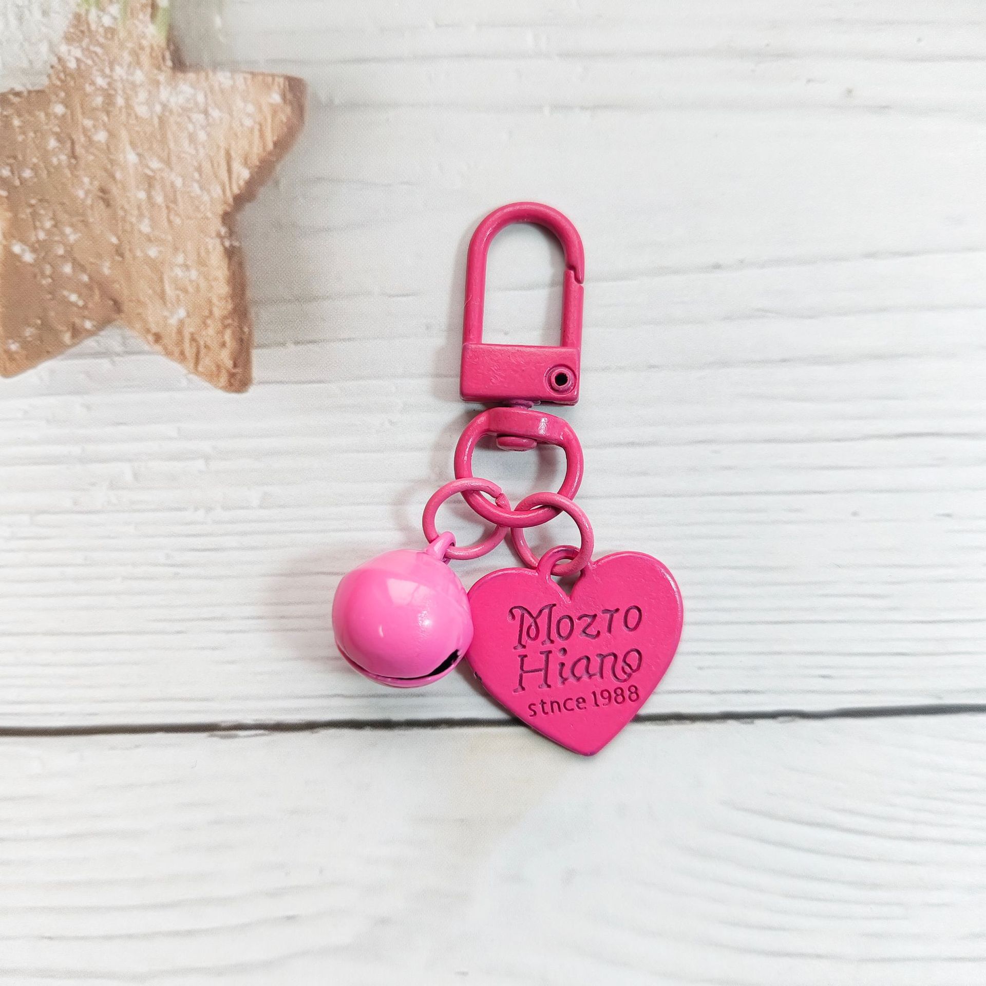 Rose red 14mm bell   alloy love piece