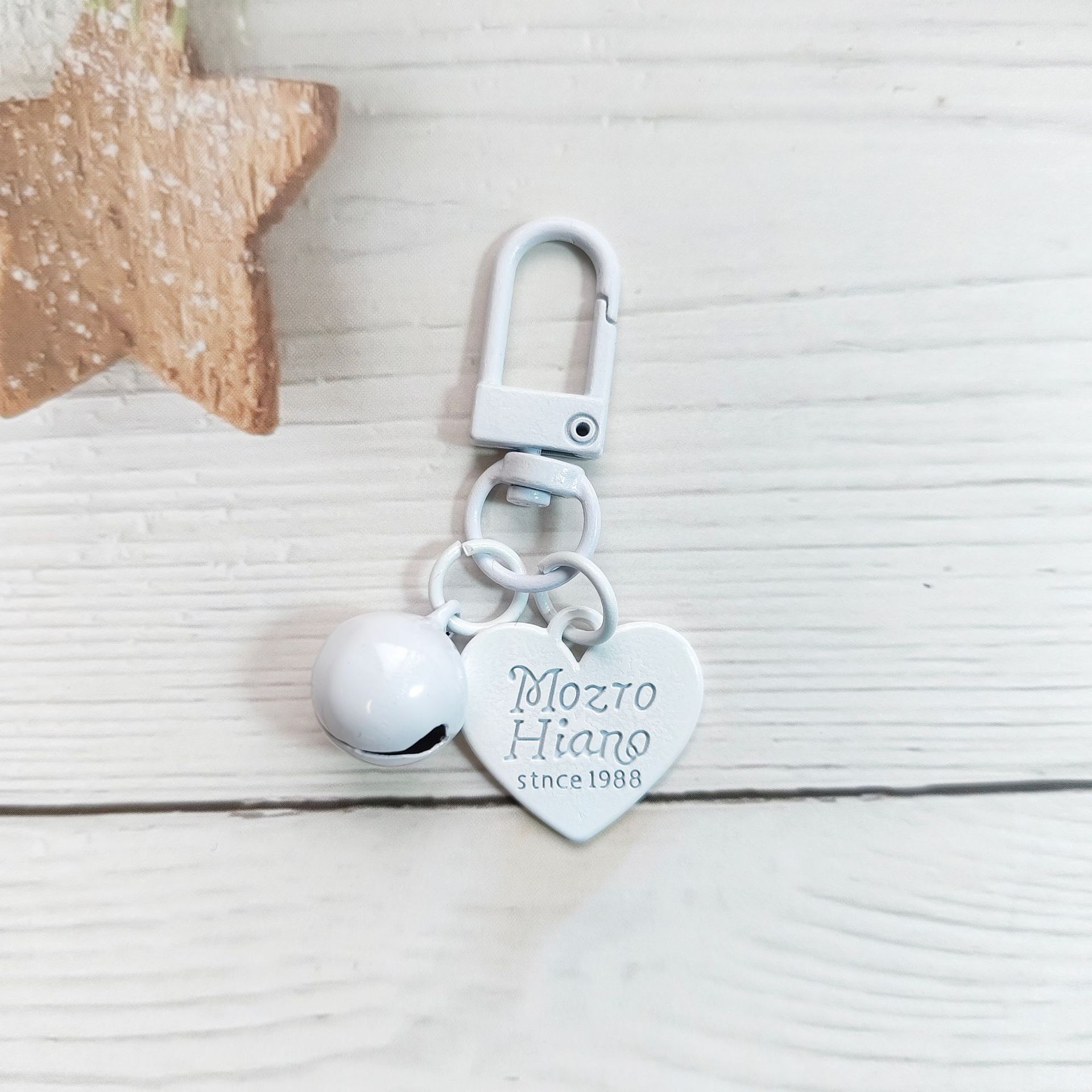 White 14mm bell   alloy love piece