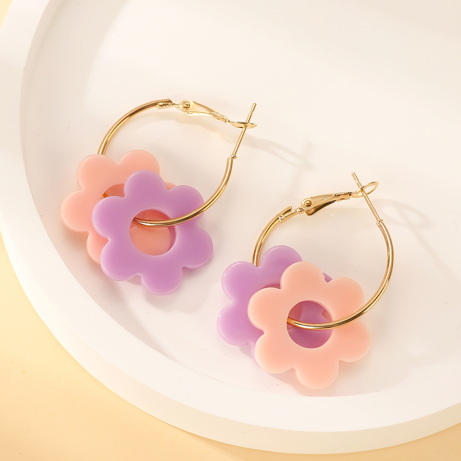 10 kc gold pink and purple contrast K-192