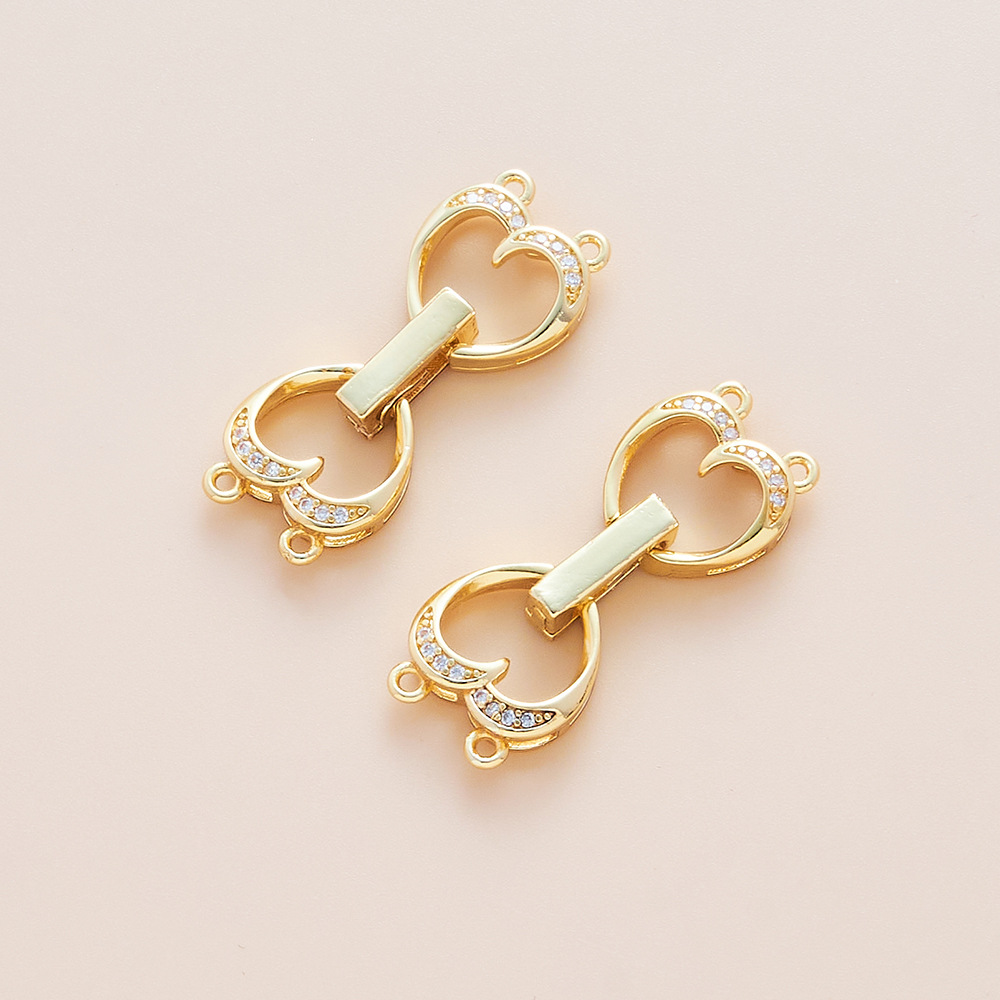 Tpj664-double row necklace buckle