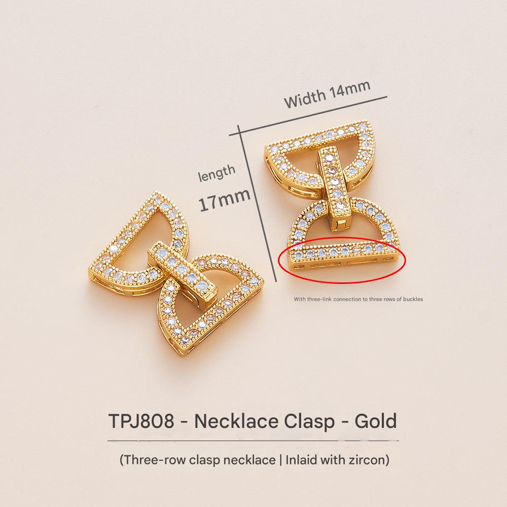 Tpj808-three rows of necklace buckles