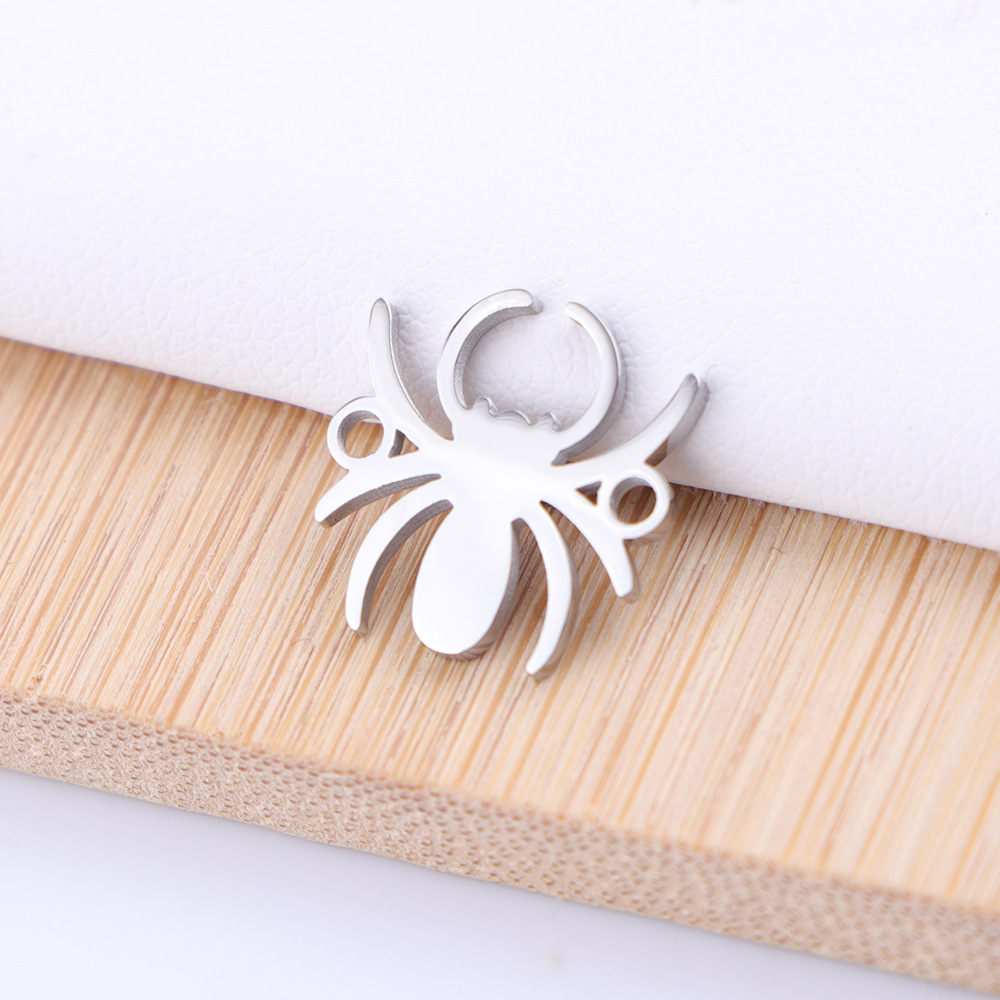 Steel colored spider