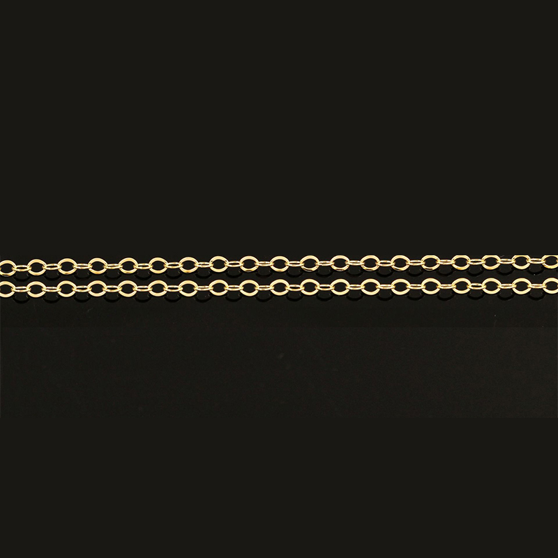 1.4mm flash O-chain light gold