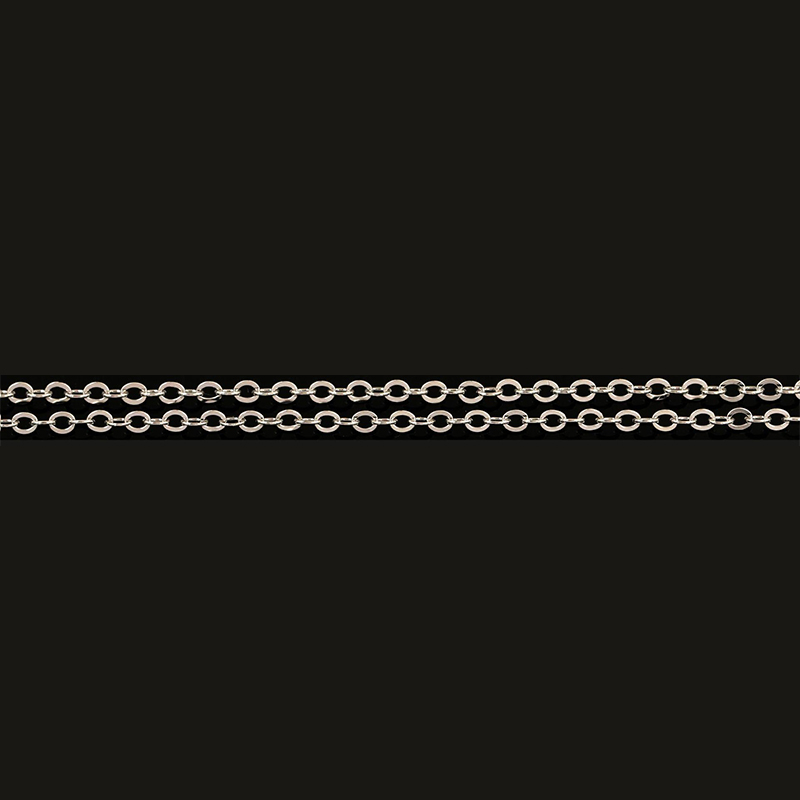 1.3mm flash o chain white gold