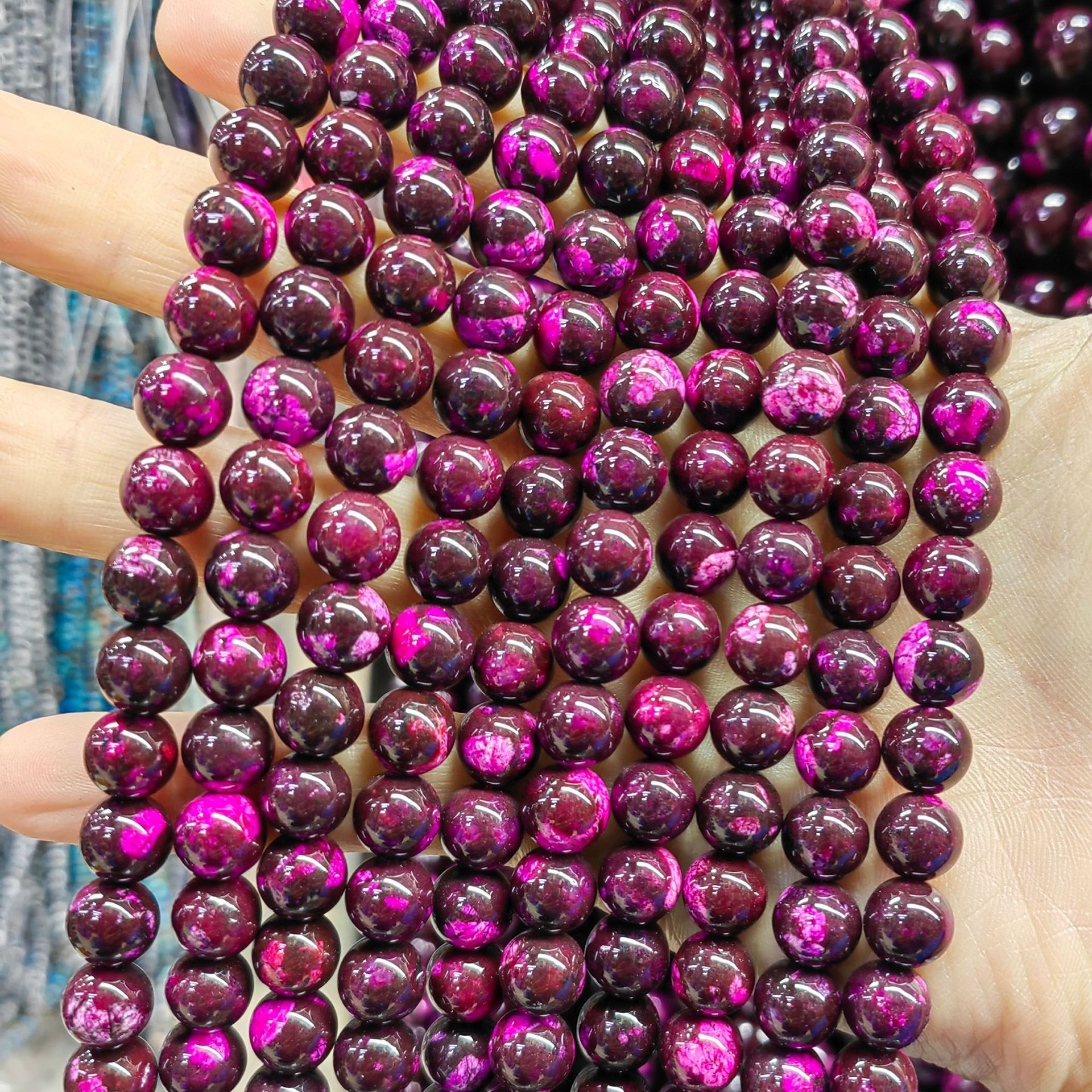 Sansheng stone--rose red