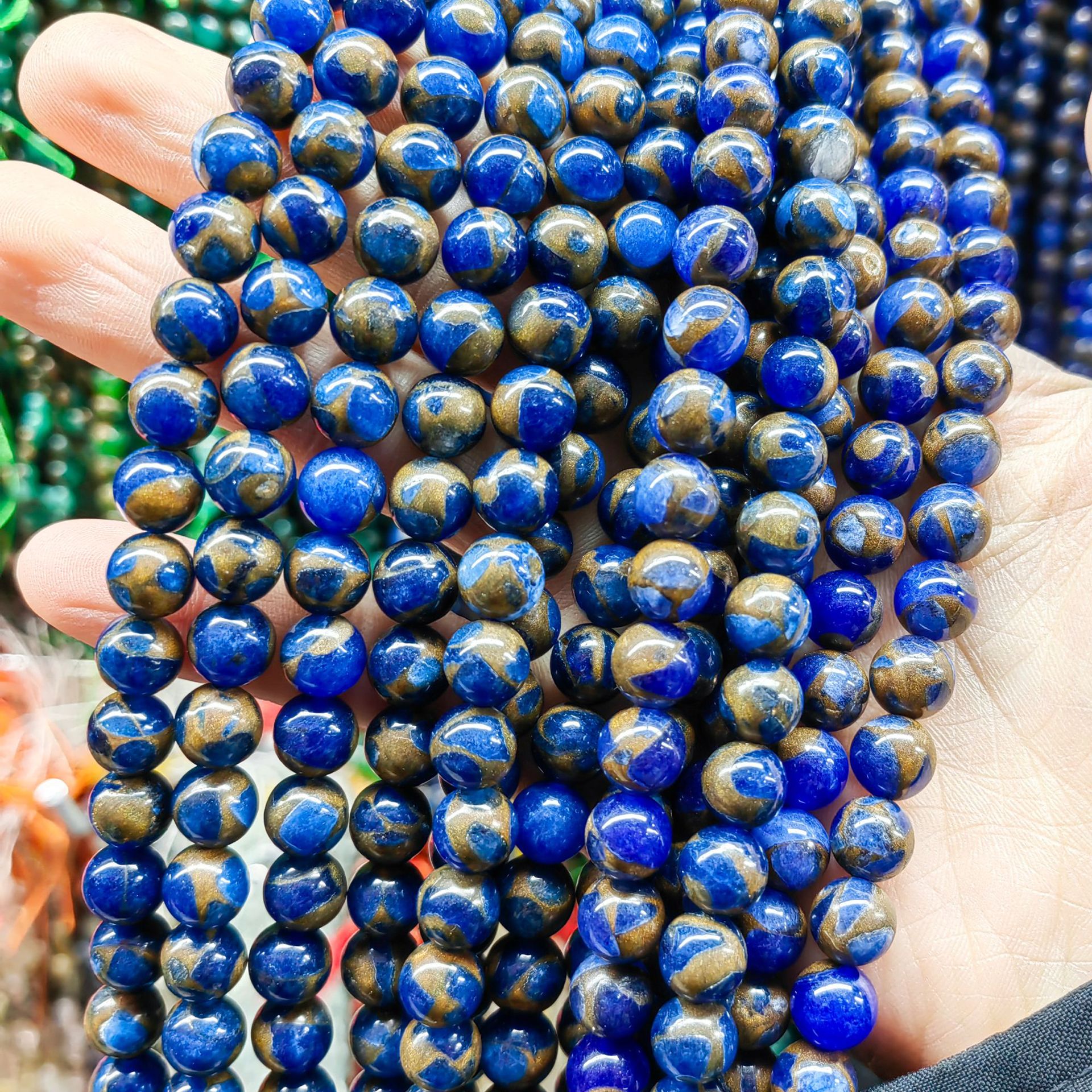 Gold colored stone--lapis lazuli