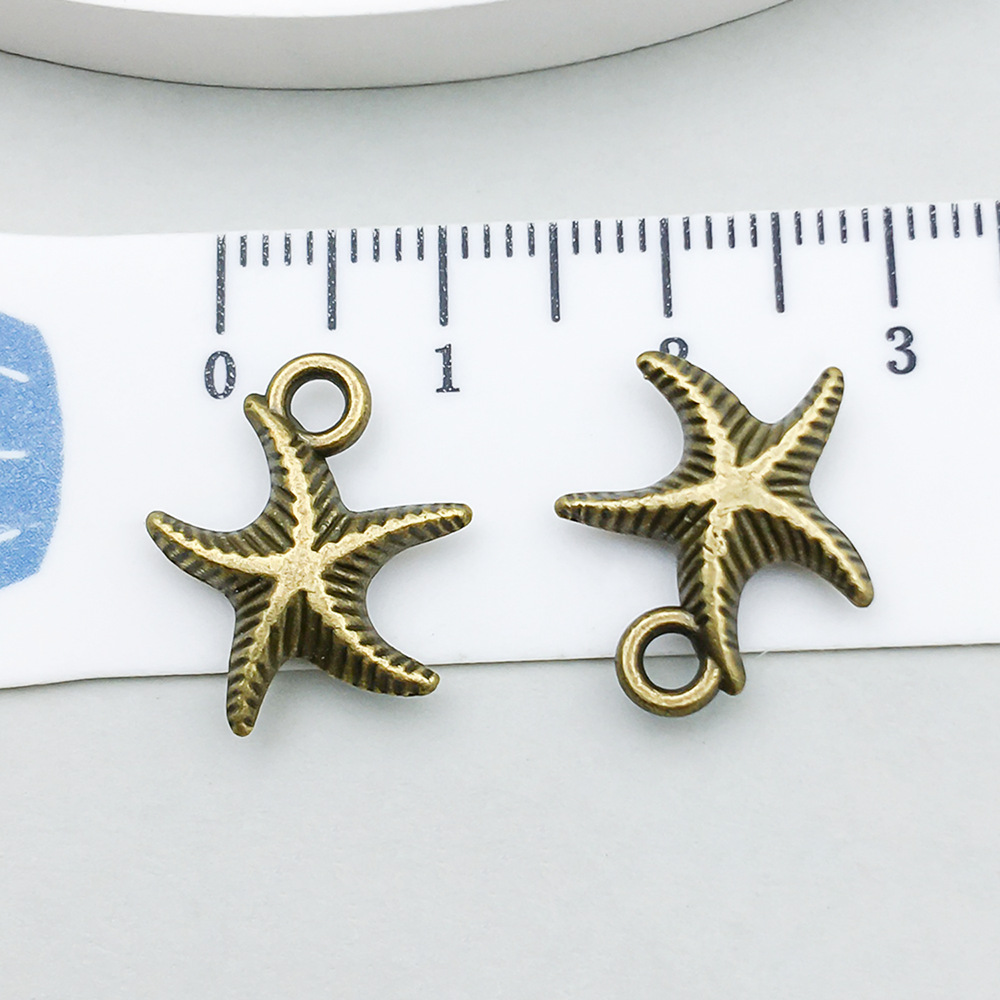 1 ancient green starfish 14*17mm