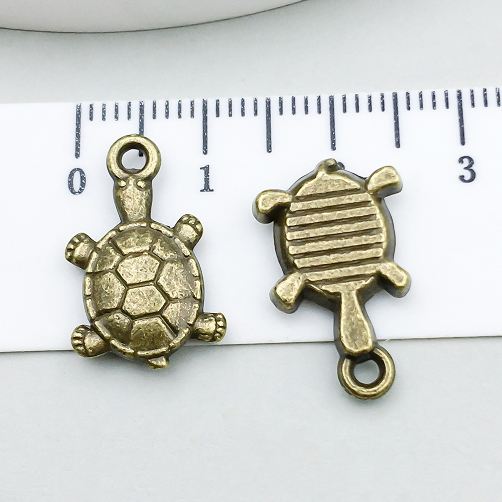 1 ancient green turtle 18*11mm